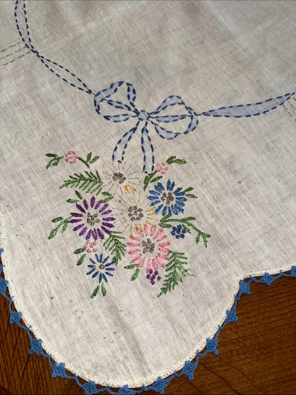 Antique table topper
